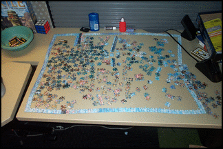 Did some work on my jigsaw puzzle.